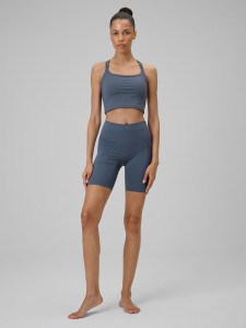 4F Legginsy kolarki do jogi damskie - granatowe M