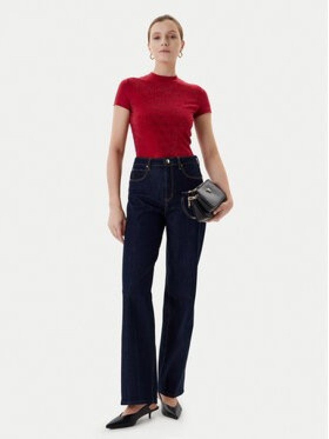 Guess T-Shirt W4BI26 J1314 Bordowy Regular Fit