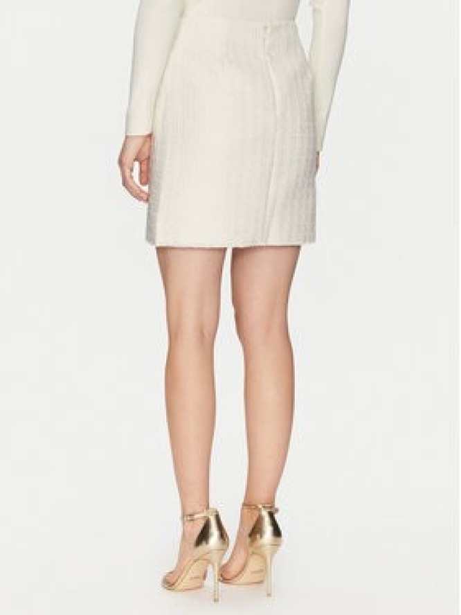 Morgan Spódnica mini 251-JABI Écru Slim Fit