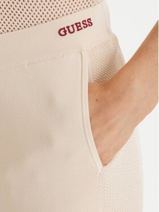 Guess Spodnie dresowe V6GB06 Z0651 Beżowy Wide Leg