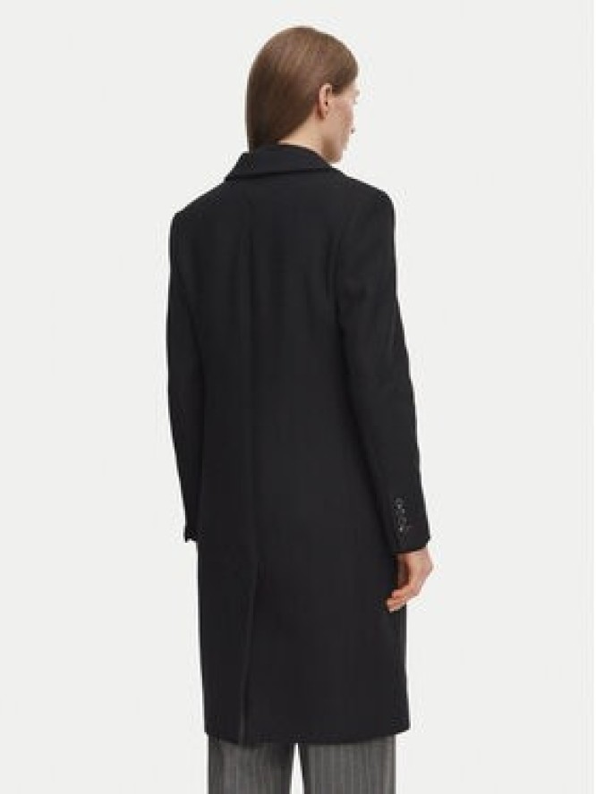Tommy Hilfiger Płaszcz wełniany Classic WW0WW51106 Czarny Regular Fit