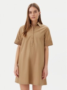 LOLA CASADEMUNT Sukienka koszulowa LS2516065 Beżowy Regular Fit