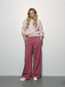 Spodnie dresowe z bawełną - jasnofioletowy