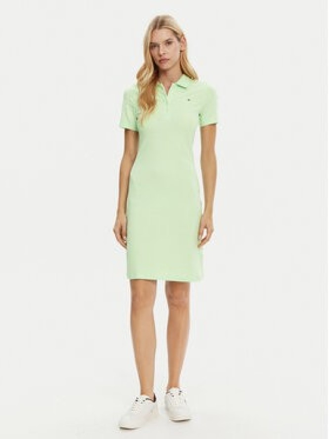 Tommy Hilfiger Sukienka codzienna WW0WW43228 Zielony Slim Fit
