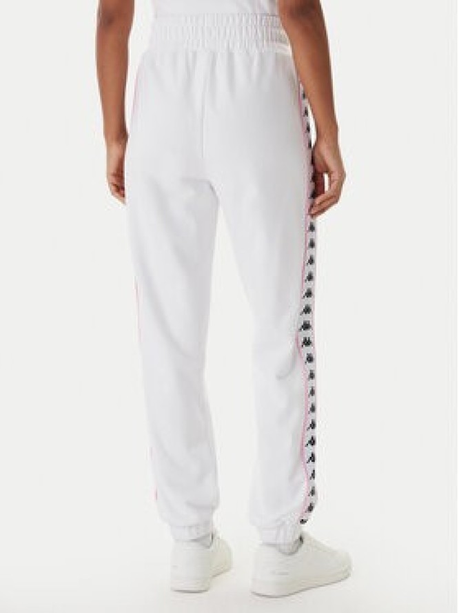 Kappa Spodnie dresowe Banda Adina 321Y8EW Biały Regular Fit