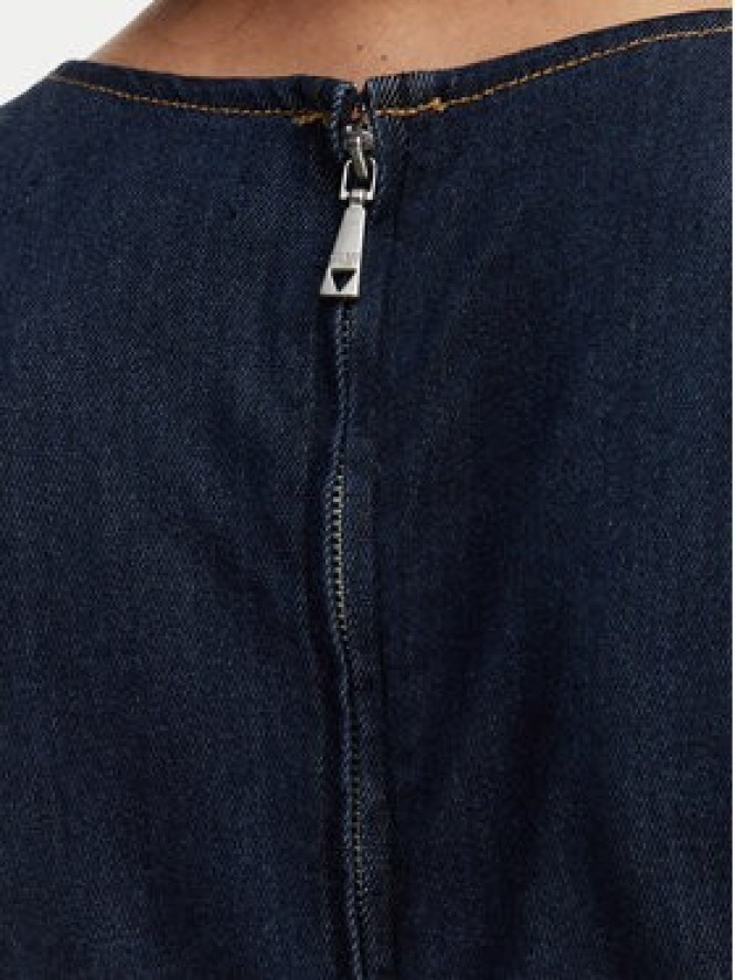 Guess Sukienka codzienna W6RK72 D6980 Granatowy Regular Fit