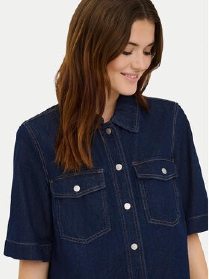 ONLY Sukienka jeansowa Belle 15324384 Granatowy Regular Fit