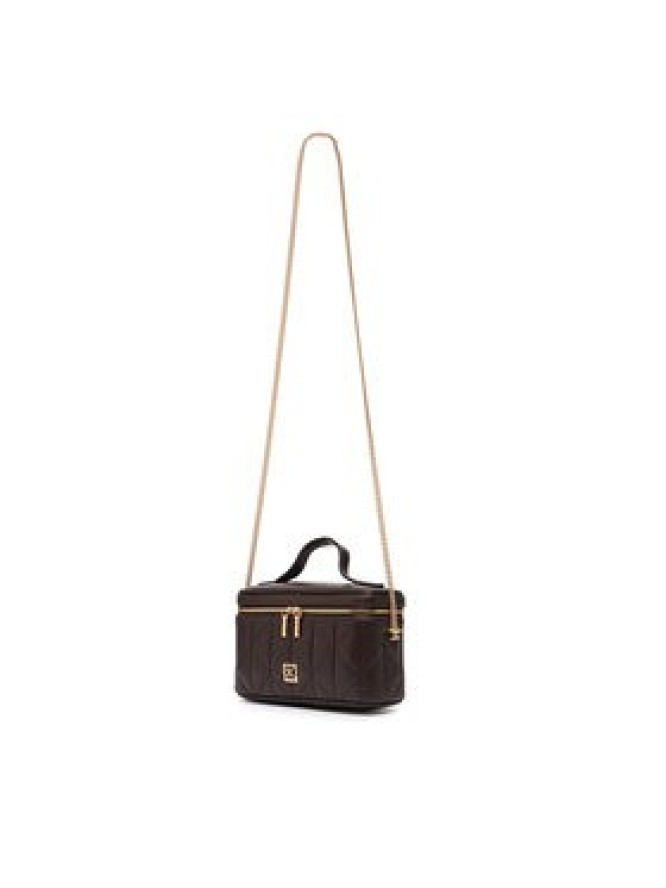Calvin Klein Torebka Quilted Beauty Case On Chain LV04F1123G Brązowy ciemny