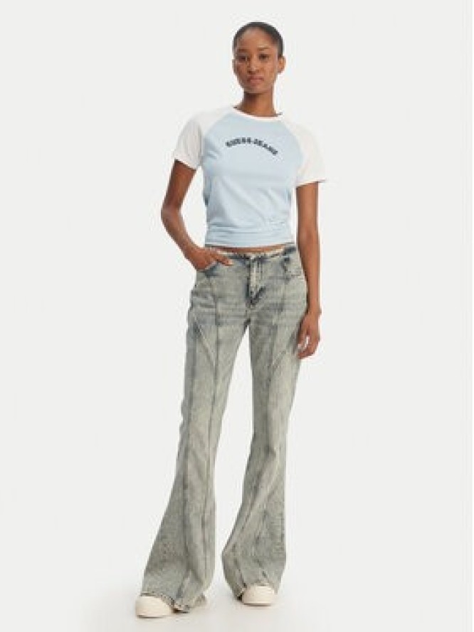 Guess Jeans T-Shirt W6GIB0 J1314 Błękitny Regular Fit