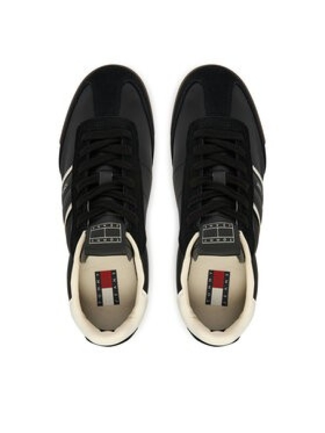 Tommy Jeans Sneakersy Tjw Low Profile Runner Lthr Mix EN0EN03001 Czarny