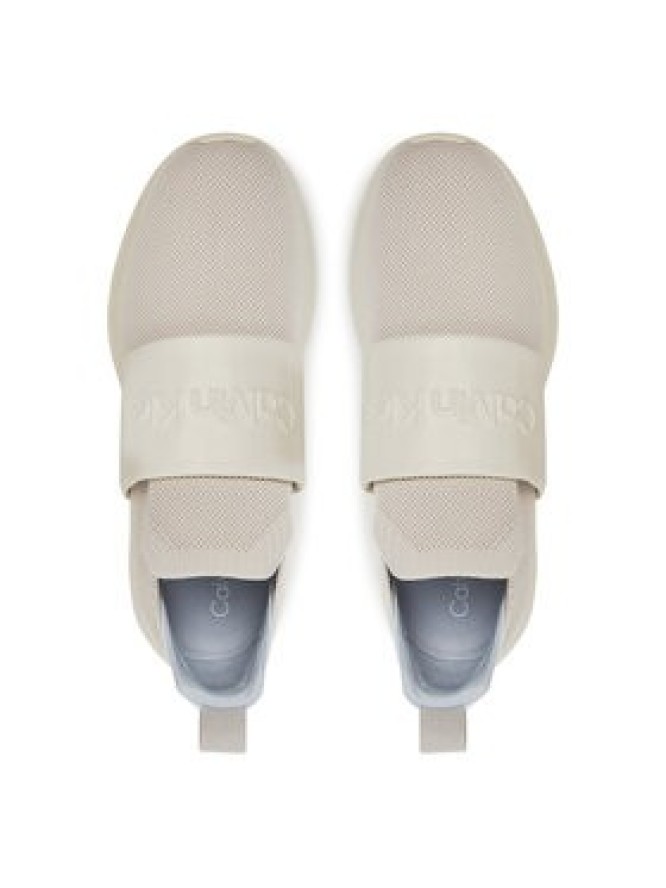 Calvin Klein Sneakersy Runner Slip On - He Nappa HW0HW02415 Écru