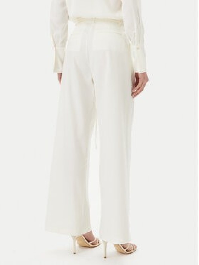 Eleh Spodnie palazzo ESS250005 Écru Regular Fit