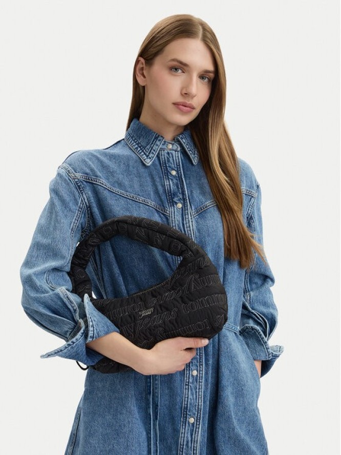 Tommy Jeans Torebka Tjw Icon Aop Shoulder Bag AW0AW18467 Czarny