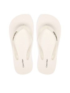 Calvin Klein Japonki Arwa - Metallic Pearlised Flip Flops HW0HW02956 Biały