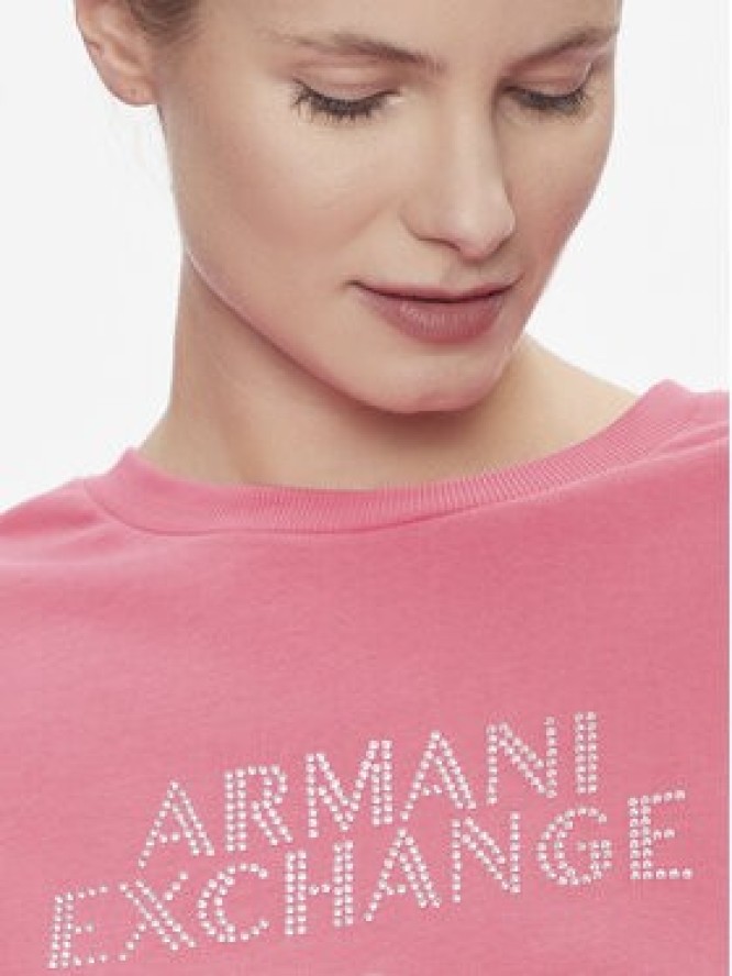 Armani Exchange Bluza 3DYM90 YJFHZ 14BH Różowy Regular Fit