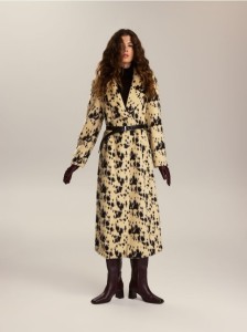 Płaszcz ze sztucznego włosia - wielobarwny