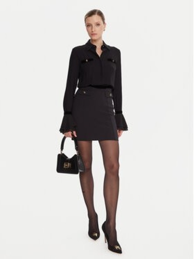 Elisabetta Franchi Spódnica mini GO-148-57E2-V380 Czarny Regular Fit