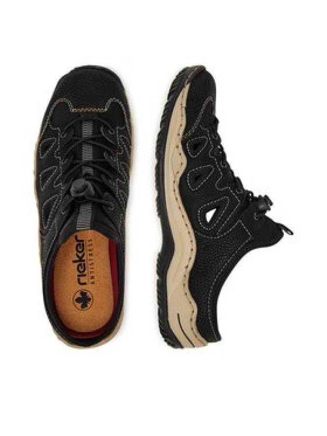 Rieker Klapki L0567-00 Czarny