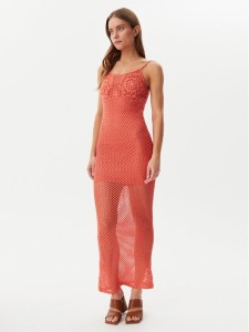Guess Sukienka letnia E5GK07 Z3N30 Koralowy Regular Fit