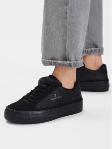 Calvin Klein Sneakersy Vulc Flatf Laceup Ny-Su HW0HW03086 Czarny