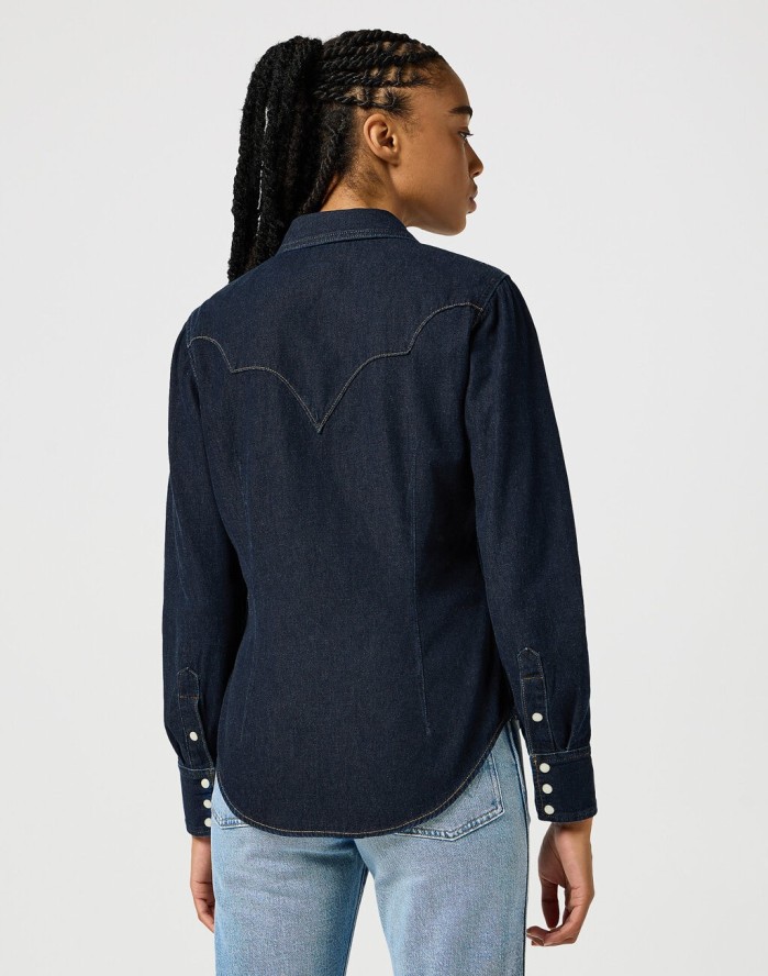 WRANGLER DAMSKA KOSZULA SLIM YOKE SHIRT FROSTED DENIM 112357525 W527018371