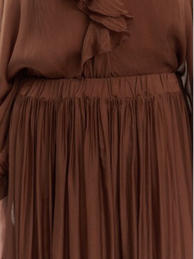 ViCOLO Spódnica midi TD0022 Brązowy Regular Fit