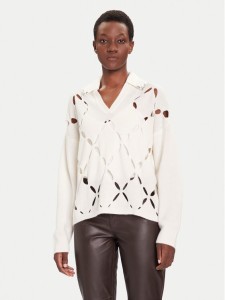 Liu Jo Sweter MF5038 MS009 Biały Regular Fit