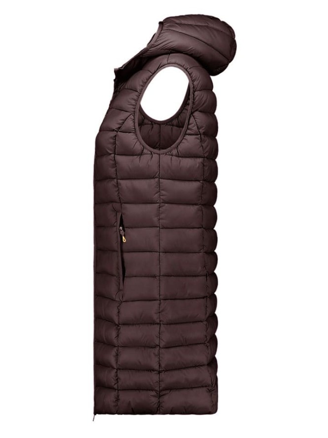 Geographical Norway Kamizelka pikowana "Vatikamap" w kolorze ciemnobrązowym rozmiar: XL