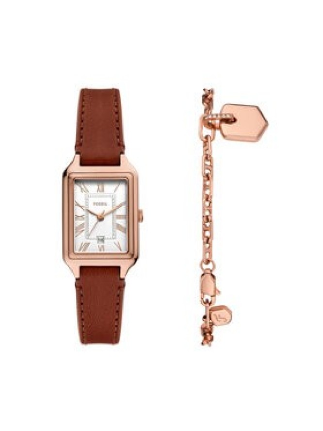 Fossil Zegarek ES5377SET Brązowy