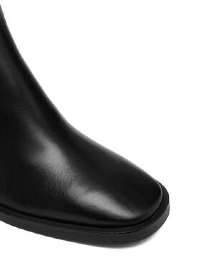 Calvin Klein Botki Block Heel Boot W/ Metal Logo HW0HW02591 Czarny