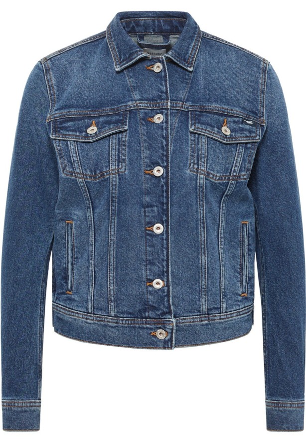 MUSTANG SANTA ROSA DENIM JACKET DAMSKA KURTKA JEANSOWA NA GUZIKI PRZEJŚCIOWA DENIM BLUE 1015593 5000 681