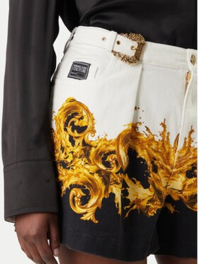 Versace Jeans Couture Szorty materiałowe 80HAD55P ES163 Biały Straight Fit