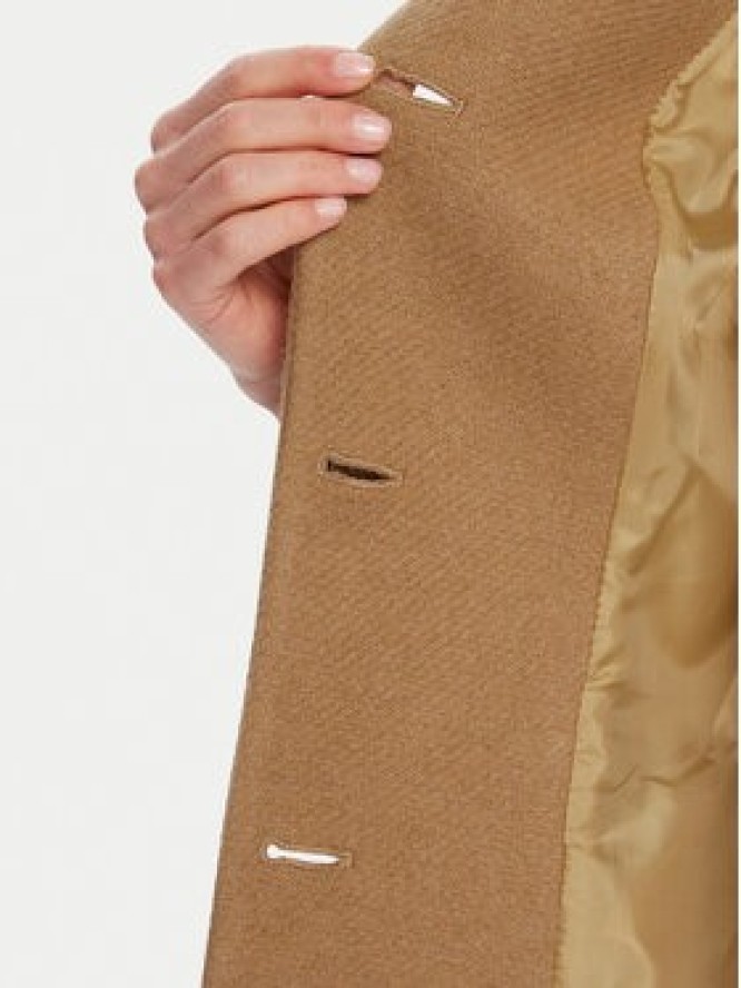 Rinascimento Płaszcz wełniany CFC0125616003 Beżowy Regular Fit