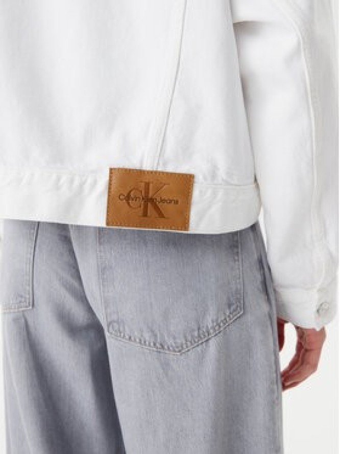 Calvin Klein Jeans Kurtka jeansowa J20J225181 Biały Boxy Fit