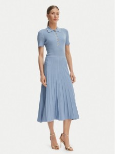 MICHAEL Michael Kors Sukienka dzianinowa MT5834F33D Błękitny Regular Fit