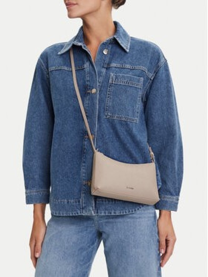 Calvin Klein Torebka Ck Must Aop Conv Logo Jqd Strap LV04F3099G Beżowy