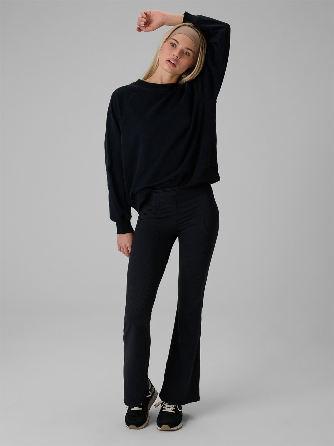 4F Bluza dresowa loose bez kaptura damska - czarna M