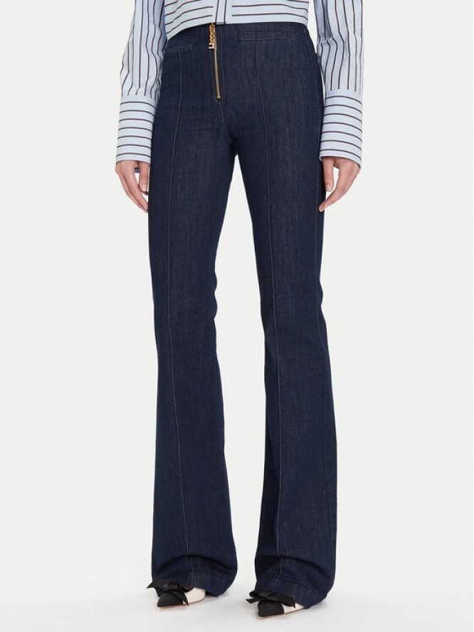 Elisabetta Franchi Jeansy PJ-05D-56E2-V390 Granatowy Regular Fit