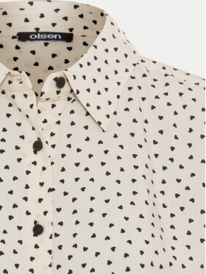 Olsen Koszula 12001951 Beżowy Regular Fit