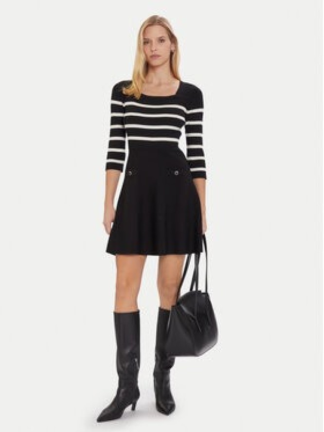 Morgan Sukienka dzianinowa 252-RMPIA Czarny Regular Fit