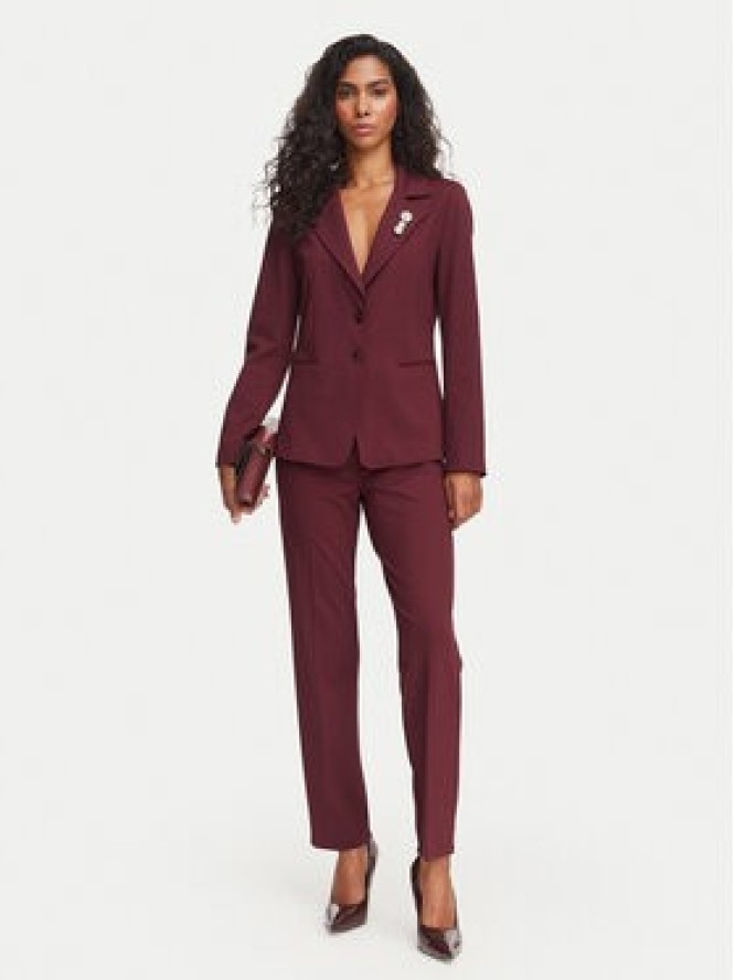 Marella Marynarka Gommoso 2623916034 Bordowy Slim Fit