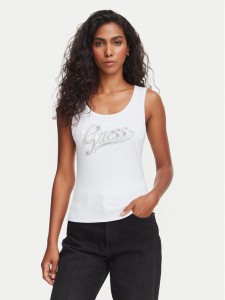 Guess Top W6YP30 K4380 Biały Slim Fit