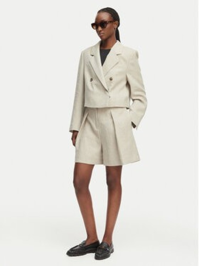 BOSS Marynarka Jojeka1 50560970 Beżowy jasny Oversize