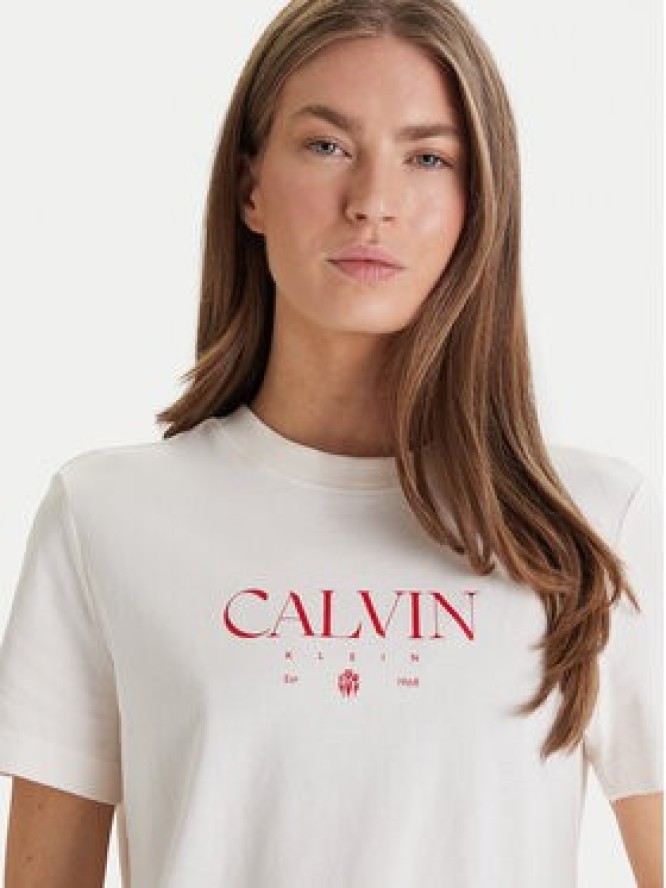 Calvin Klein Jeans T-Shirt Cktail Concept LV047E813G Biały Regular Fit