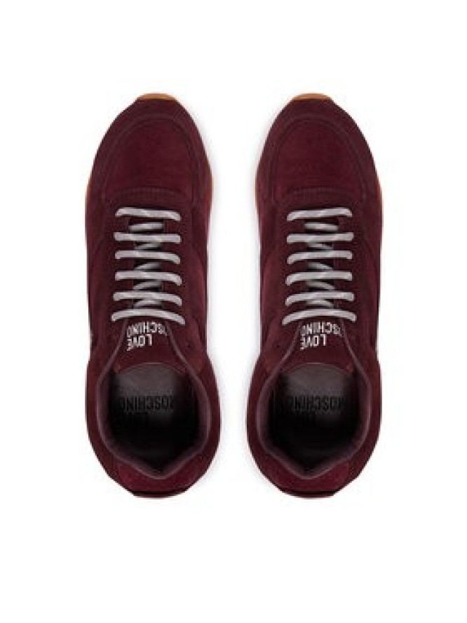 LOVE MOSCHINO Sneakersy JA15352G1PIGB55A Bordowy