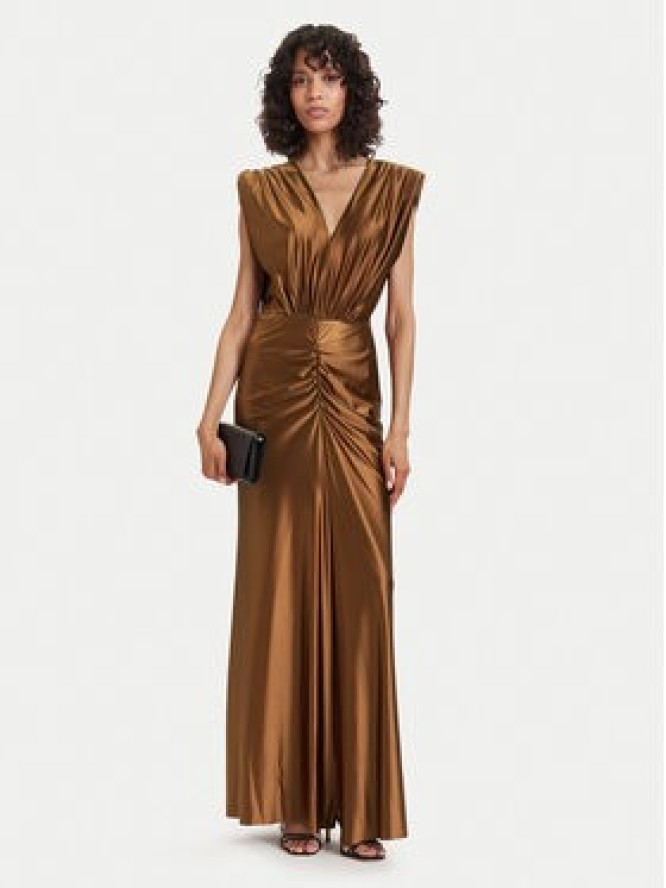 ACCESS FASHION Sukienka wieczorowa 63-3333-124 Brązowy Regular Fit