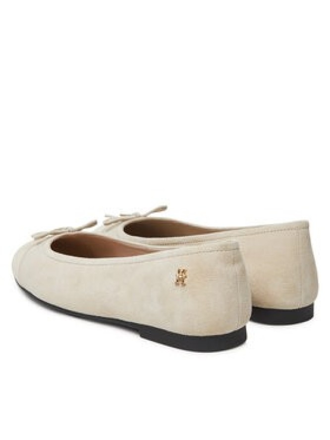 Tommy Hilfiger Baleriny Toe Cap Suede Ballerina FW0FW08909 Beżowy