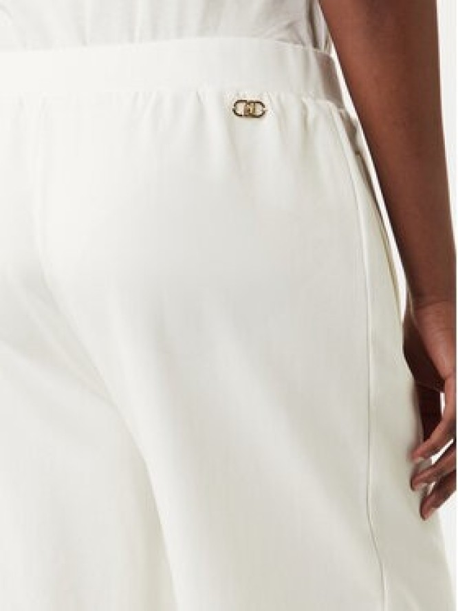 Liu Jo Sport Spodnie materiałowe TA6211 FS090 Écru Regular Fit