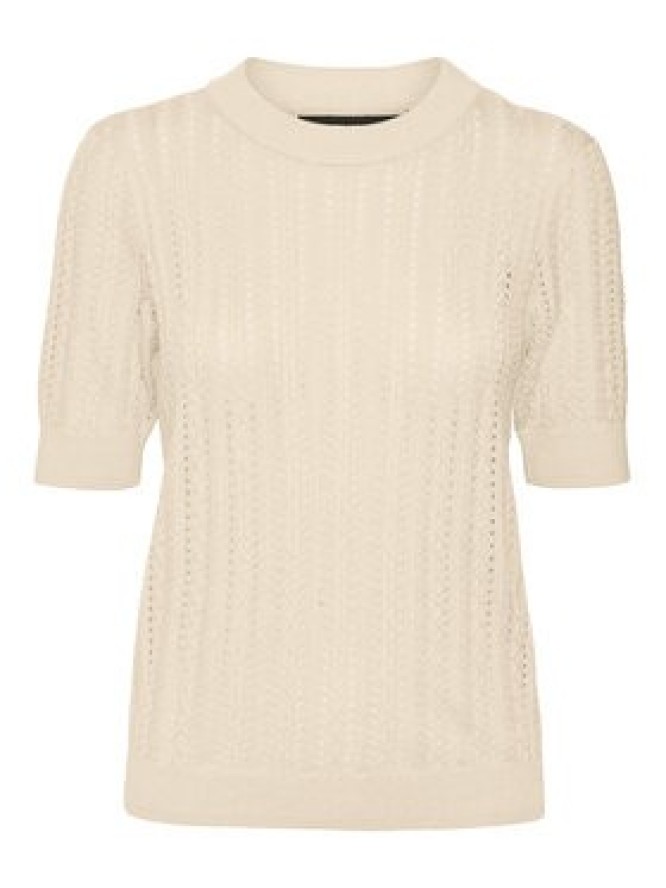 Vero Moda Sweter Morena 10321893 Beżowy Slim Fit