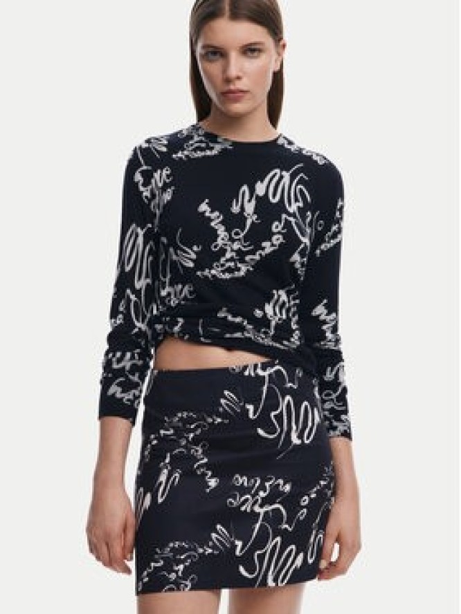 Desigual Spódnica mini 25SWFW03 Czarny Regular Fit